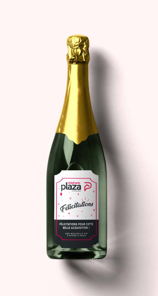 Etiquette bouteille de champagne