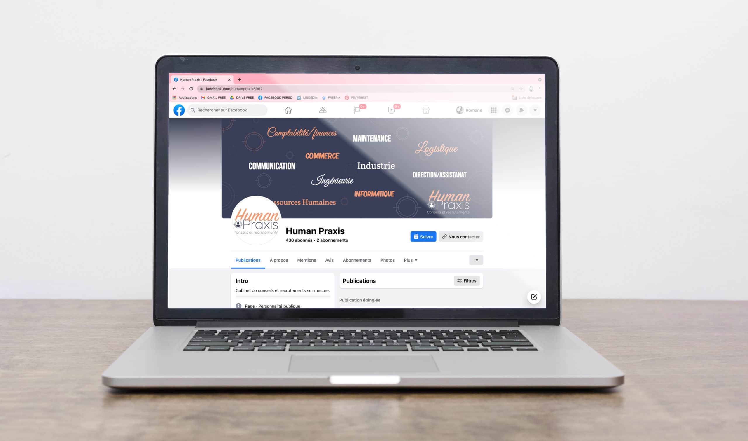 Mockup page Facebook